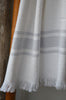 handwoven blockrib towels in cloud grey