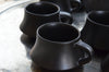 vintage mid-century ebony tea set