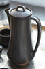 vintage mid-century ebony tea set