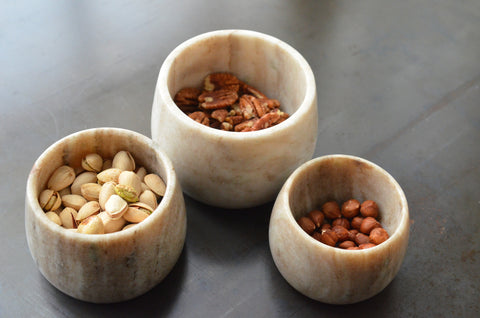 burnishing marble serving bowls