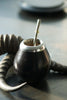 vintage mid-century ebony tea set