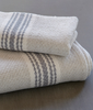 handwoven blockrib towels in cloud grey